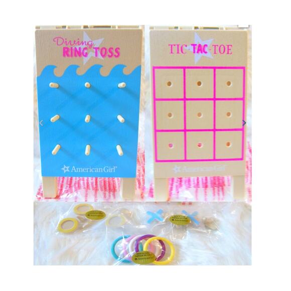 NEW 12pc American Girl Doll 2 in 1 TIC TAC TOE & RING TOSS GAMES Toy Accessories - Picture 4 of 10